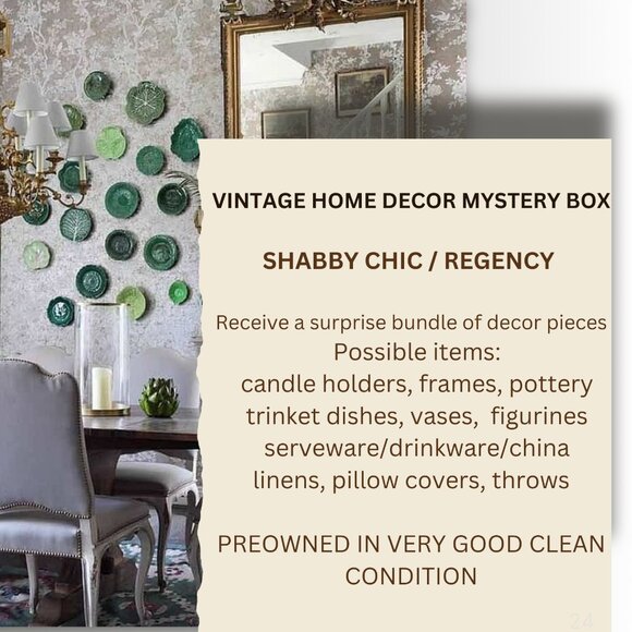 MYSTERY BOX OF SHABBY CHIC HOME DECOR 6 Pieces Surprise Bundle Vintage & Modern - Picture 2 of 8